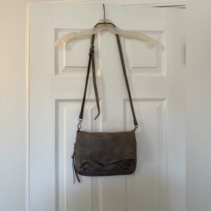 Moda Lux gray-Taupe Crossbody Flap Bag